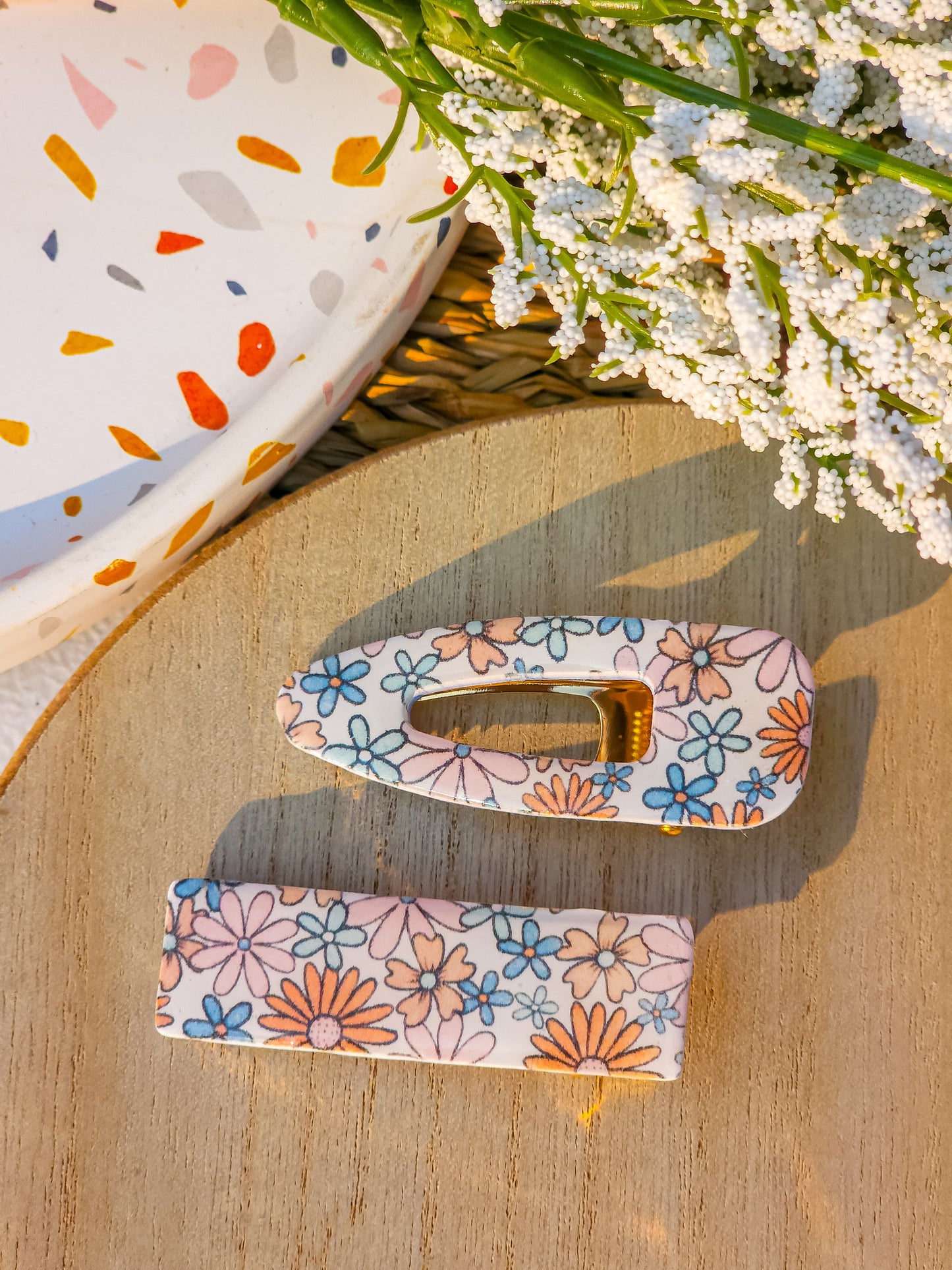 Boho Floral Hair Clip (Barrette)