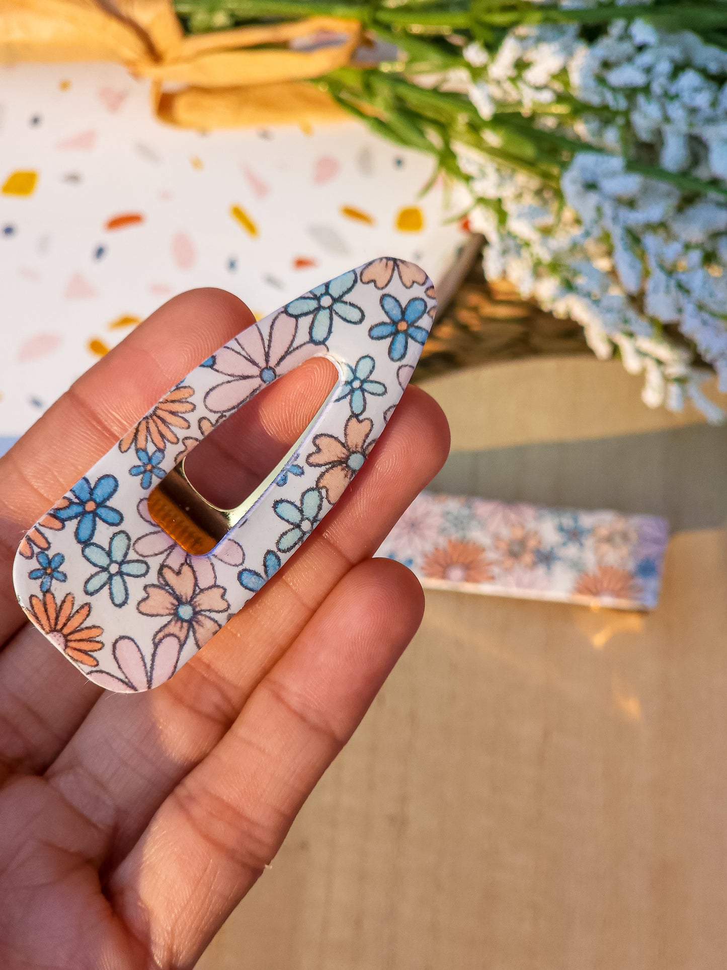 Boho Floral Hair Clip (Barrette)