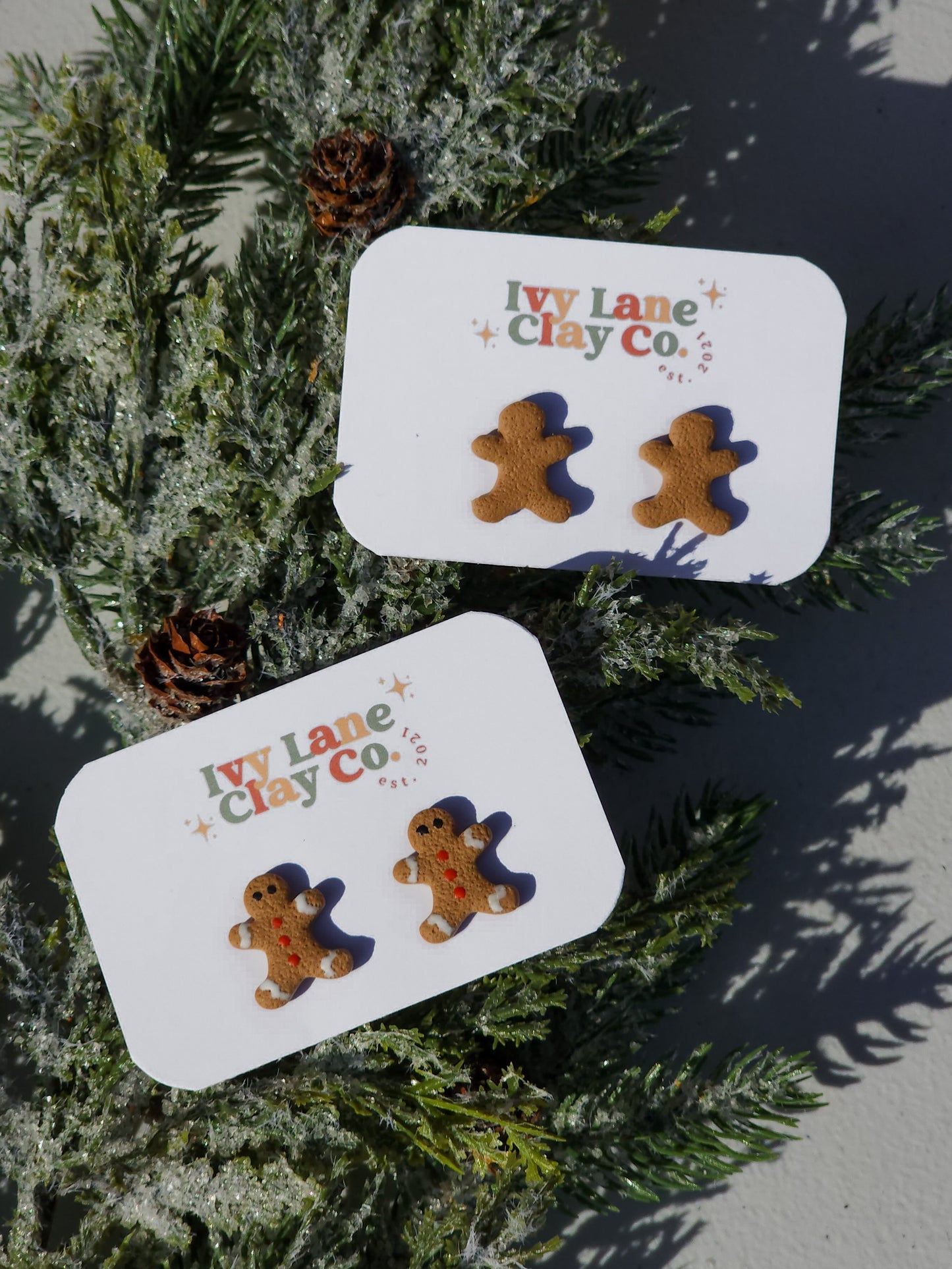 Gingerbread Men - Stud Earrings