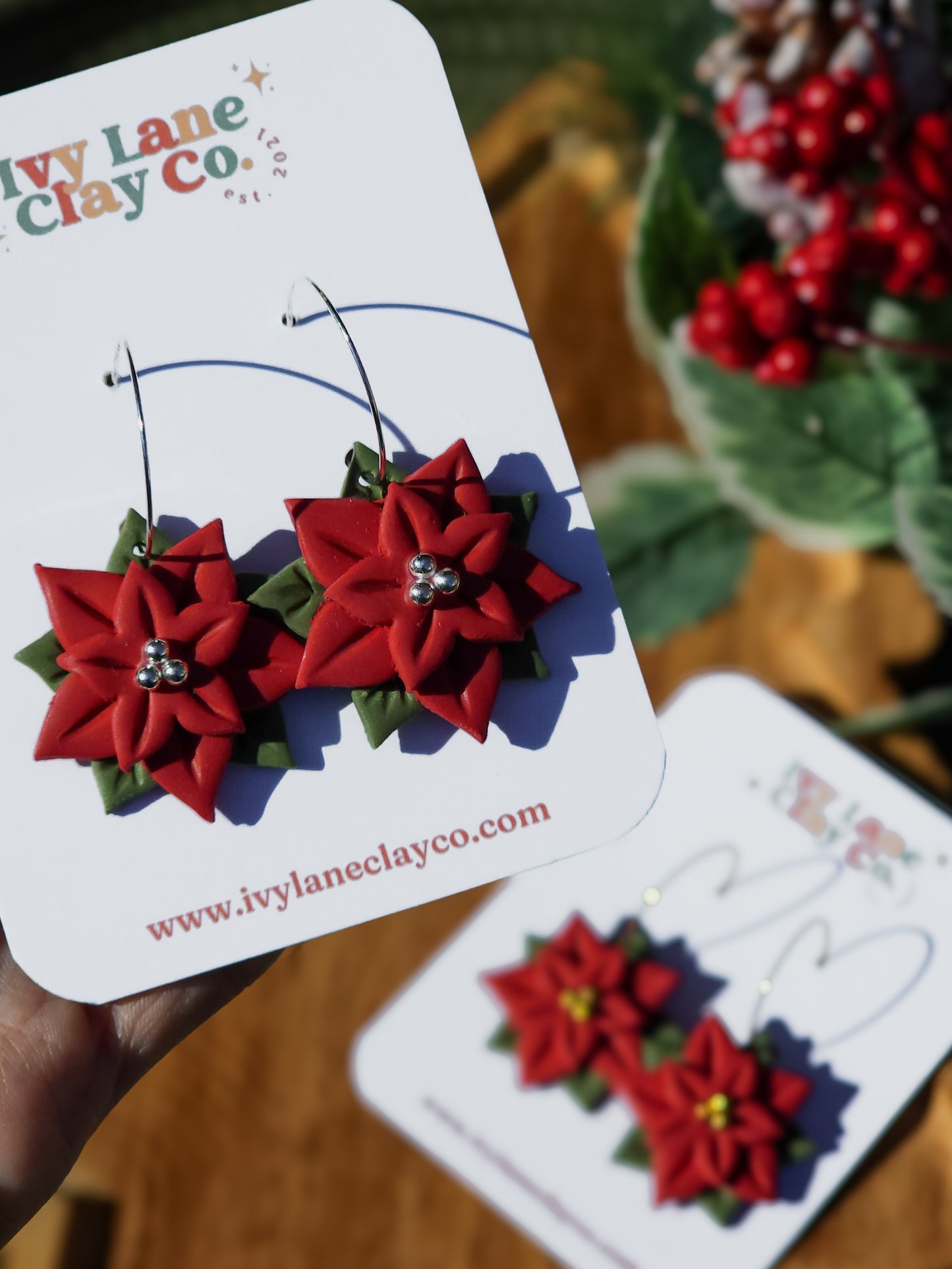 Poinsettia Hoops
