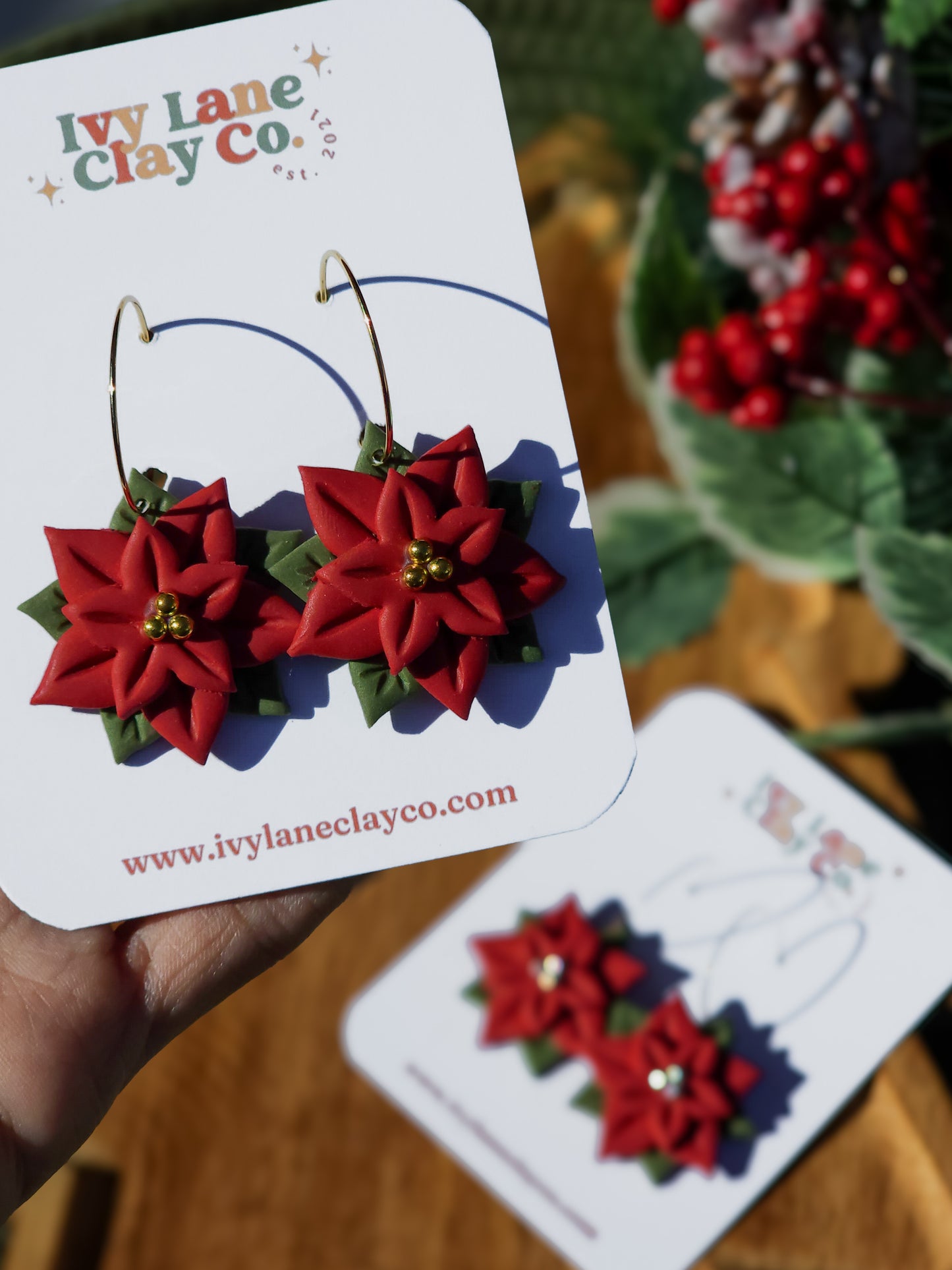 Poinsettia Hoops
