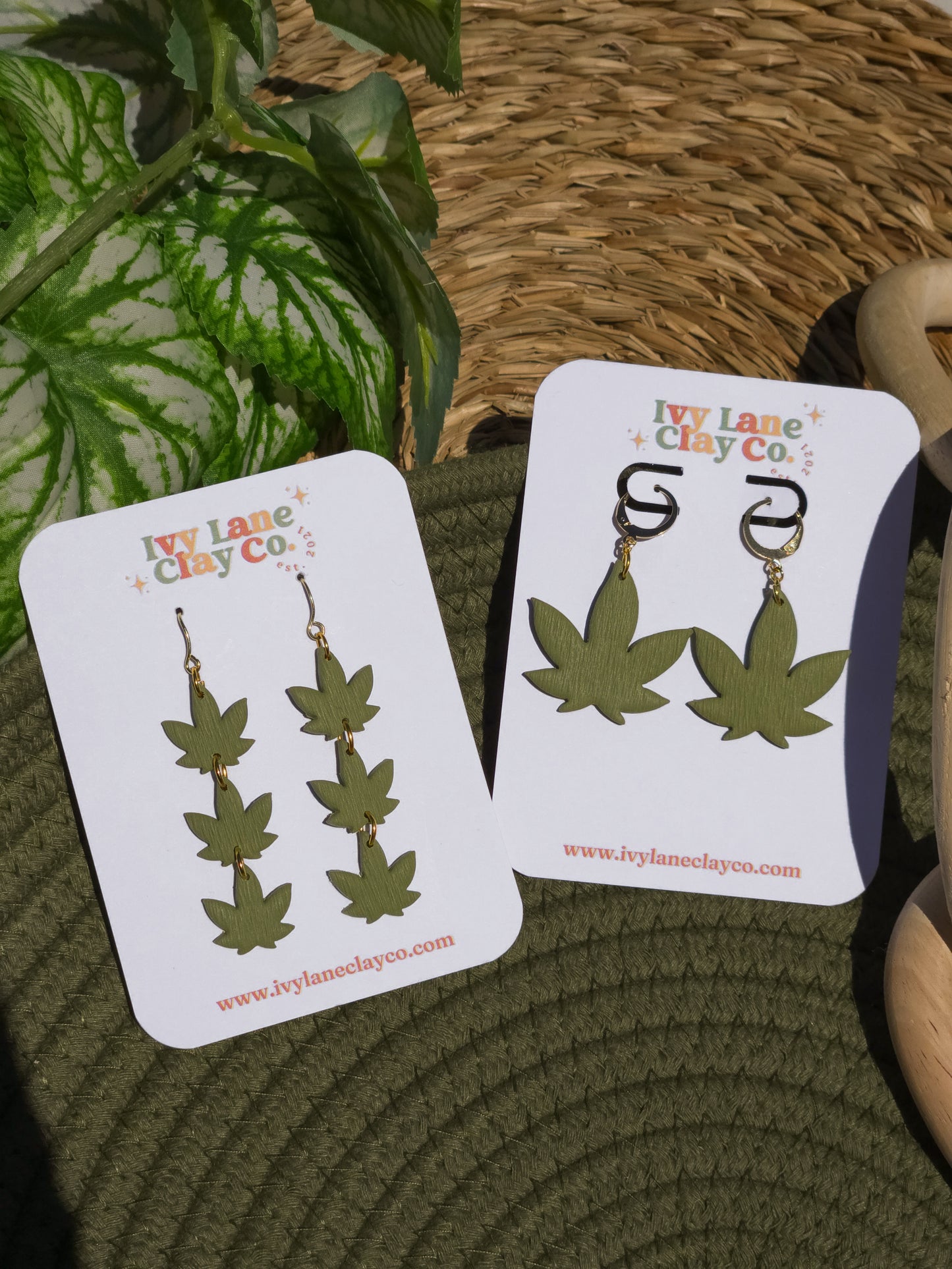 Cannabis Leaf Earrings
