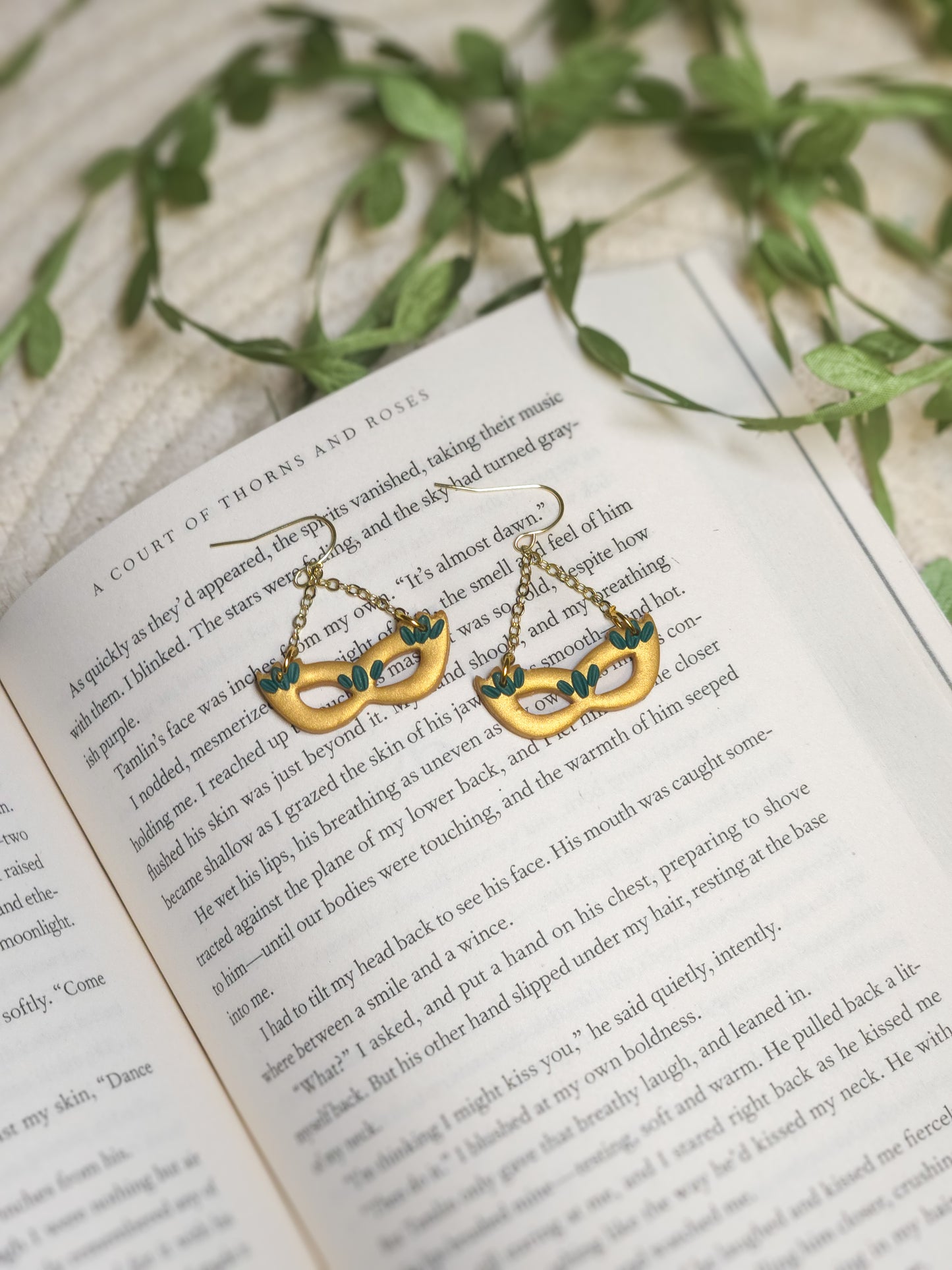 Tamlin's Mask Earrings | Officially Licensed | A Court of Thorns and Roses series by Sarah J. Maas