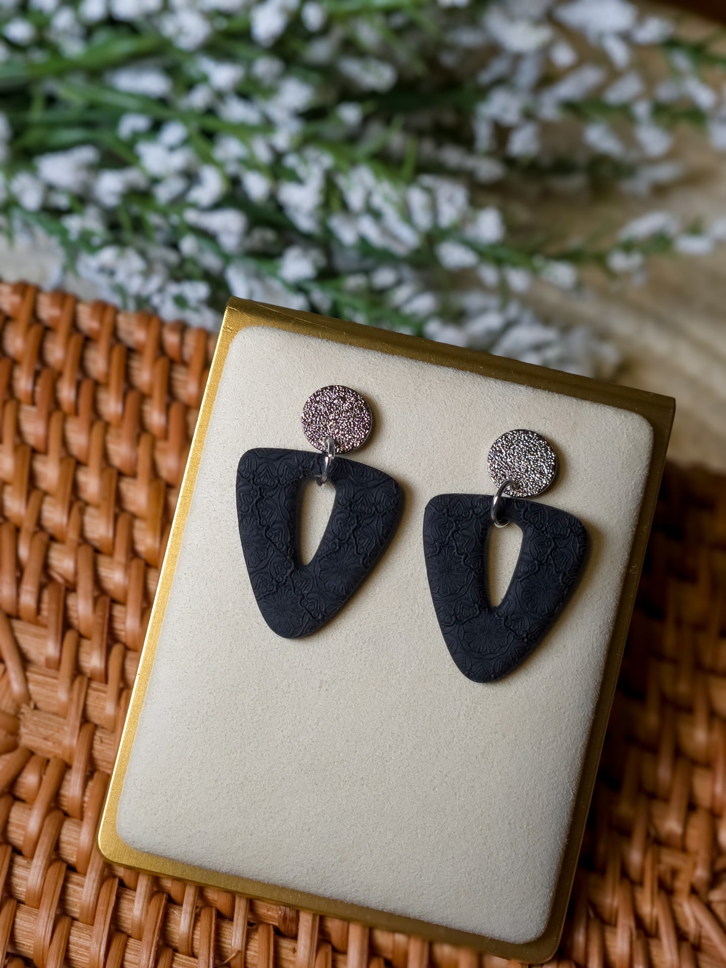 Jolene | Lace Pattern Triangle Dangles