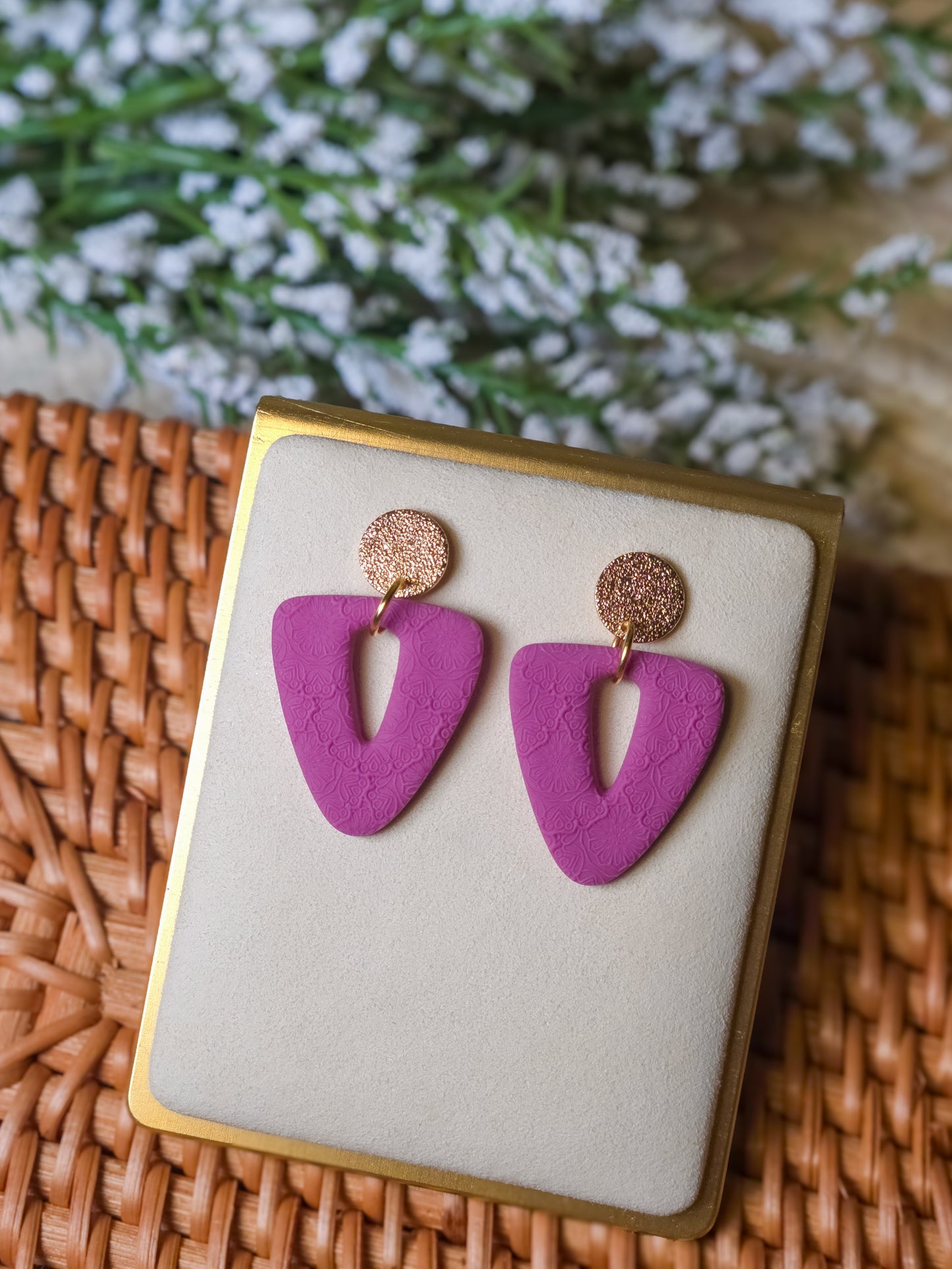Jolene | Lace Pattern Triangle Dangles