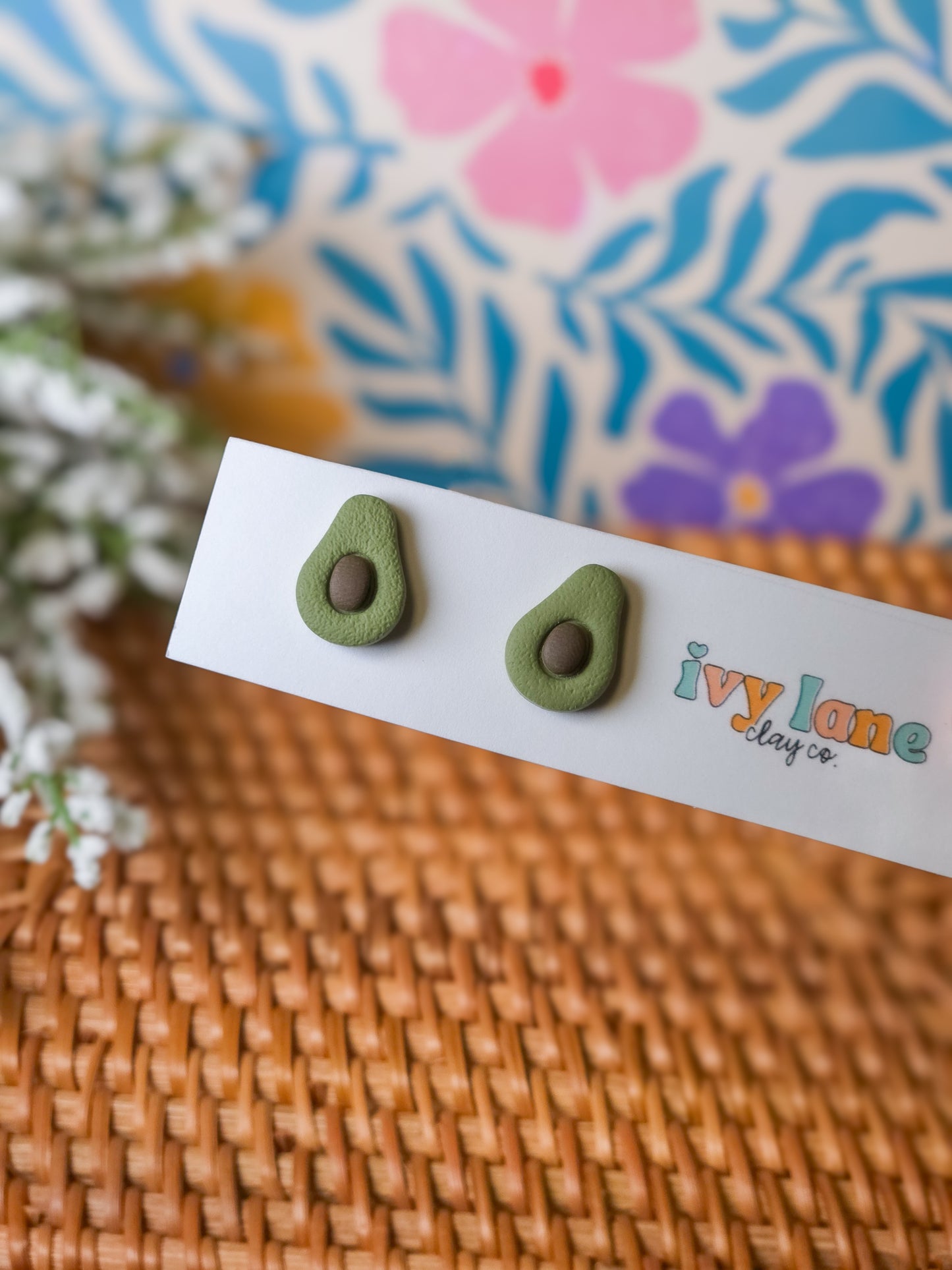Avocado Stud Earrings