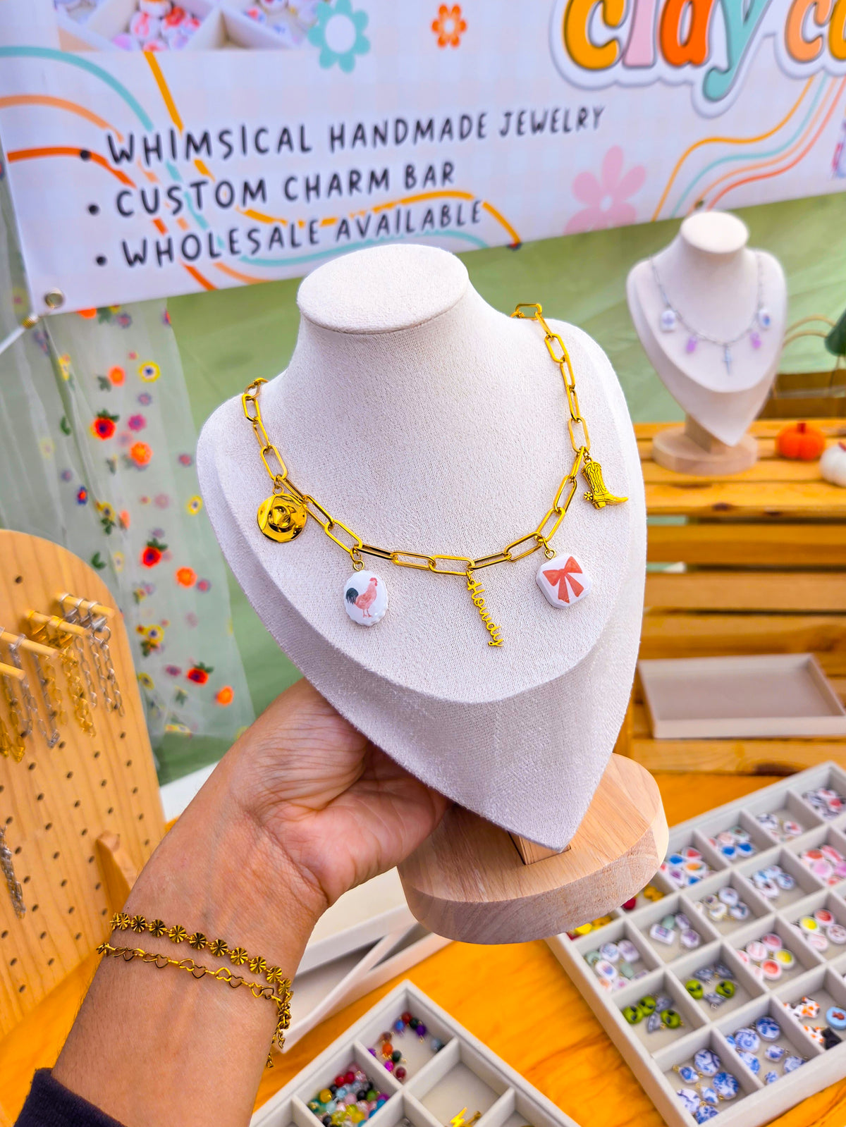 Howdy Babe Charm Necklace (Pre-Made)