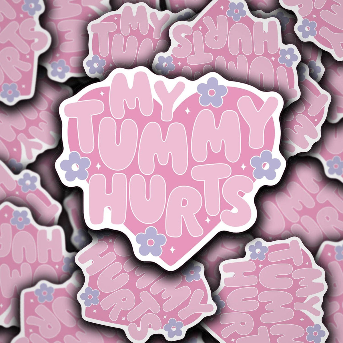 My Tummy Hurts Heart | Waterproof Vinyl Sticker