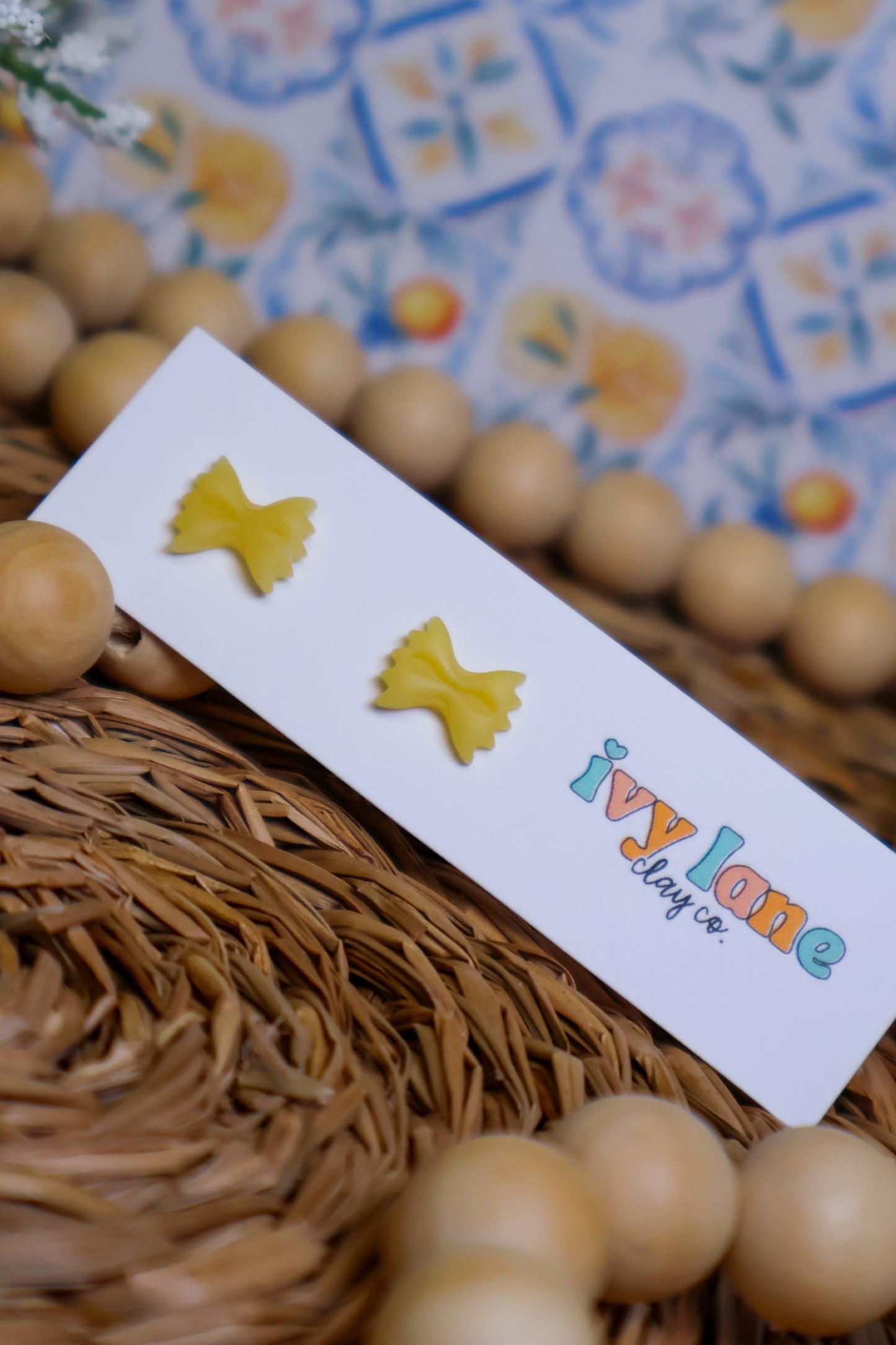 Farfalle (Bow Tie Pasta) Stud Earrings