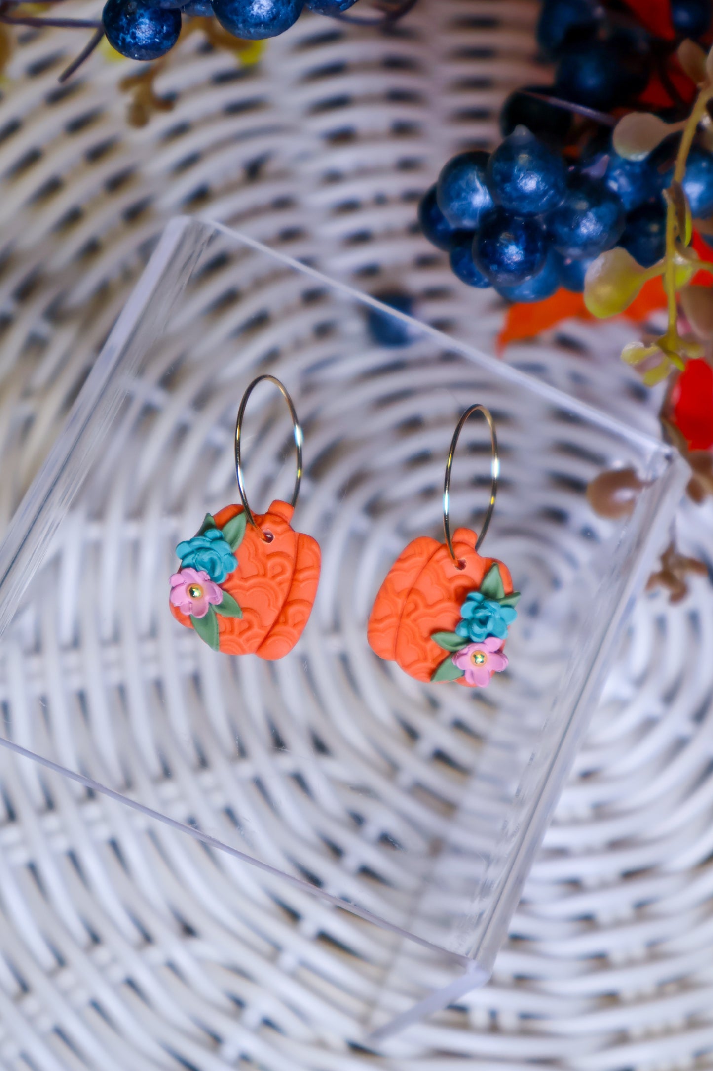 Floral Pumpkin Hoops