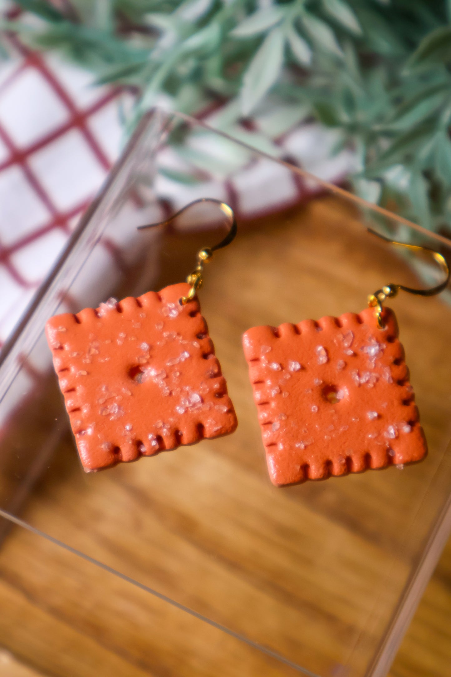 Cheese Cracker Earrings