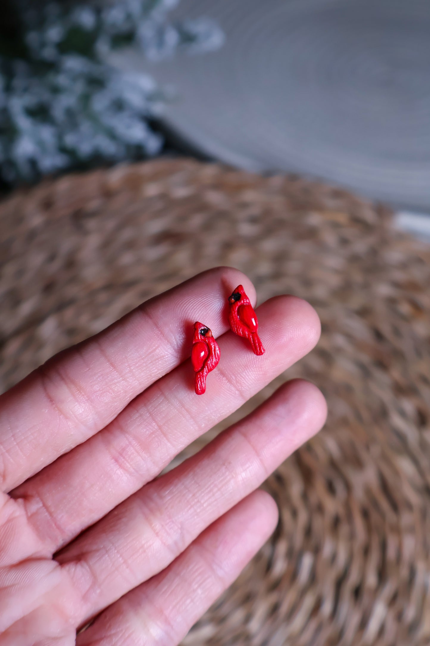 Cardinal Stud Earrings