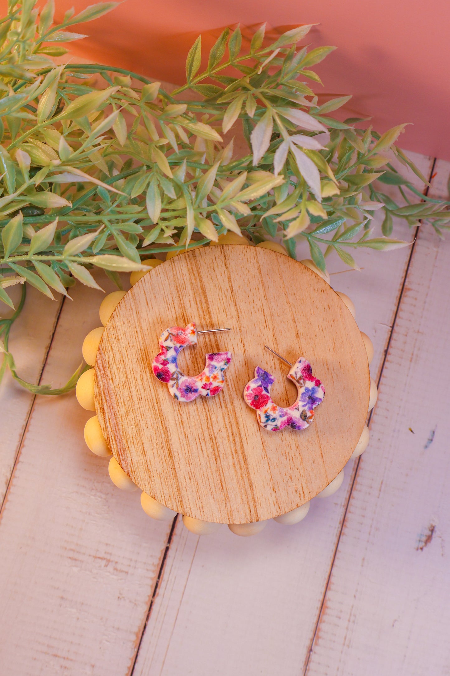 Chunky Flower Hoops
