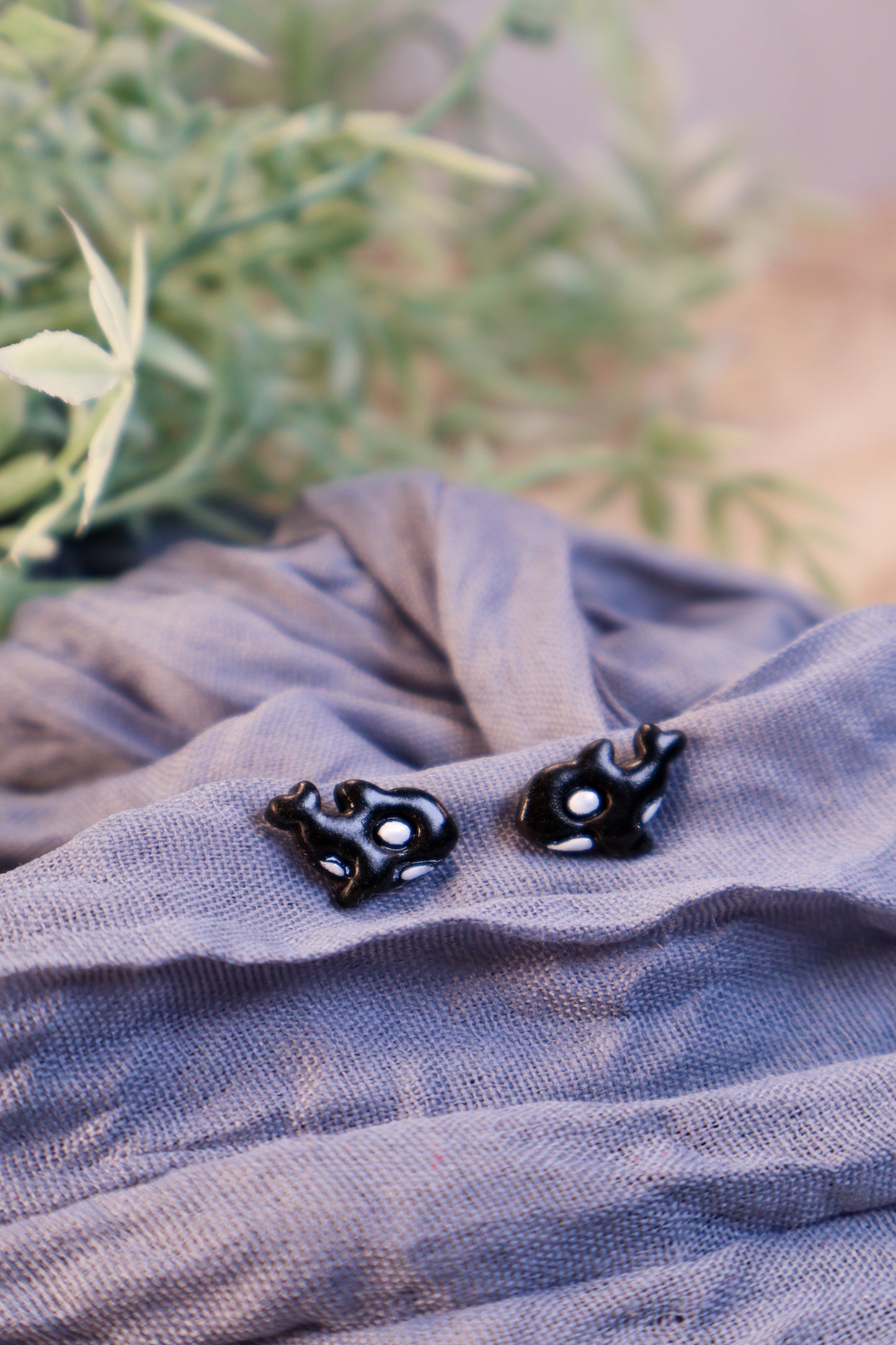 Orca Whale Stud Earrings