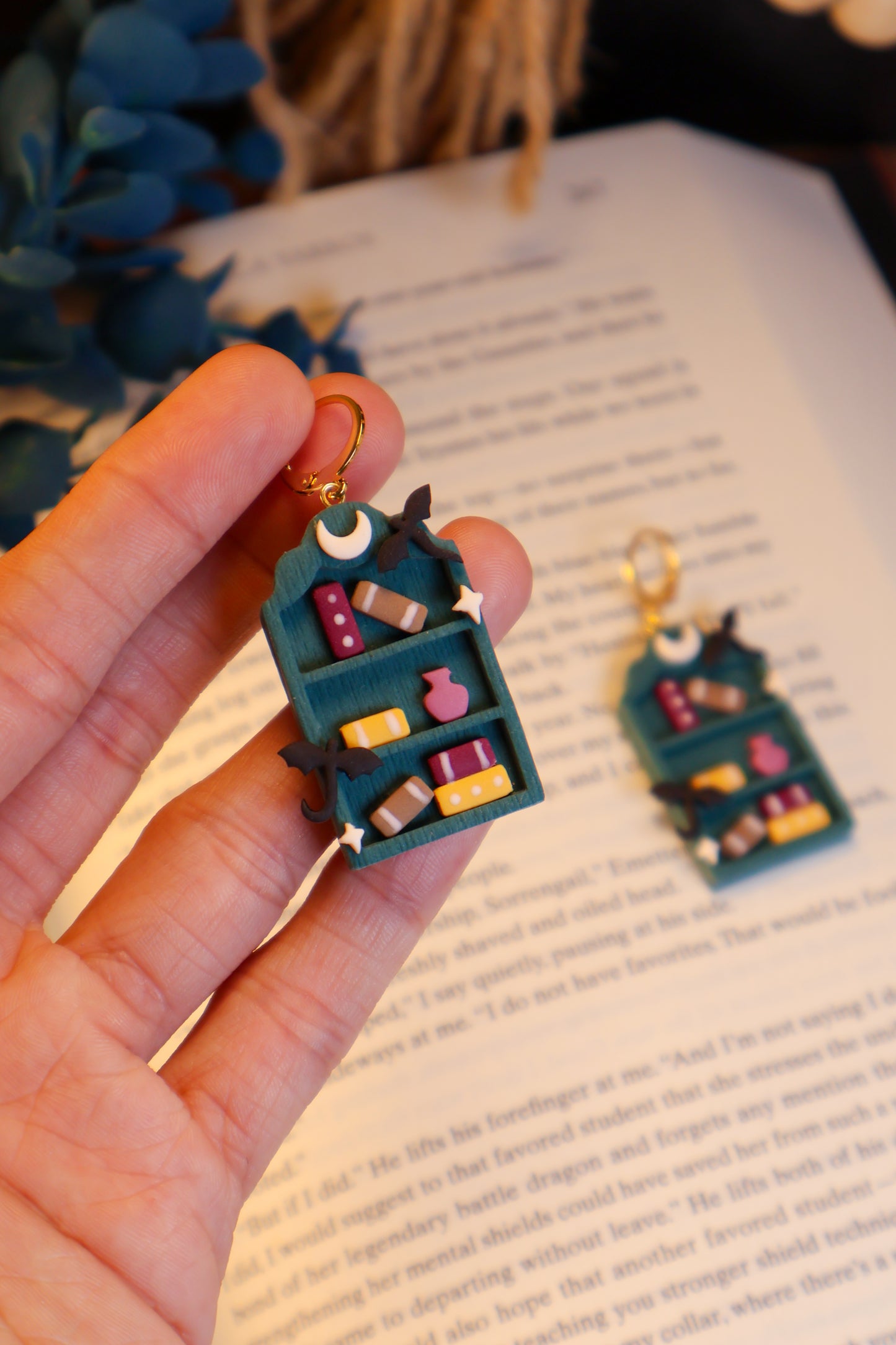 Fantasy Bookshelf Earrings