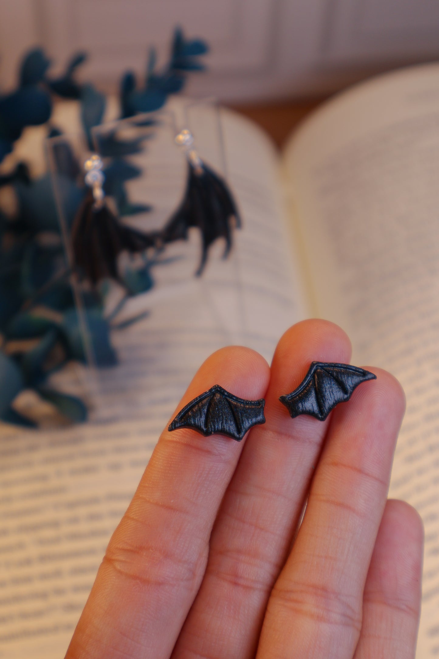 Fae / Bat Wing Stud Earrings