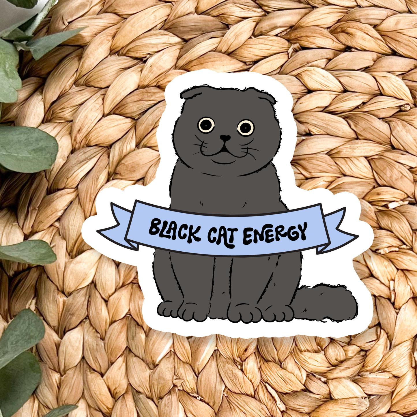 Black Cat Energy | Waterproof Vinyl Sticker