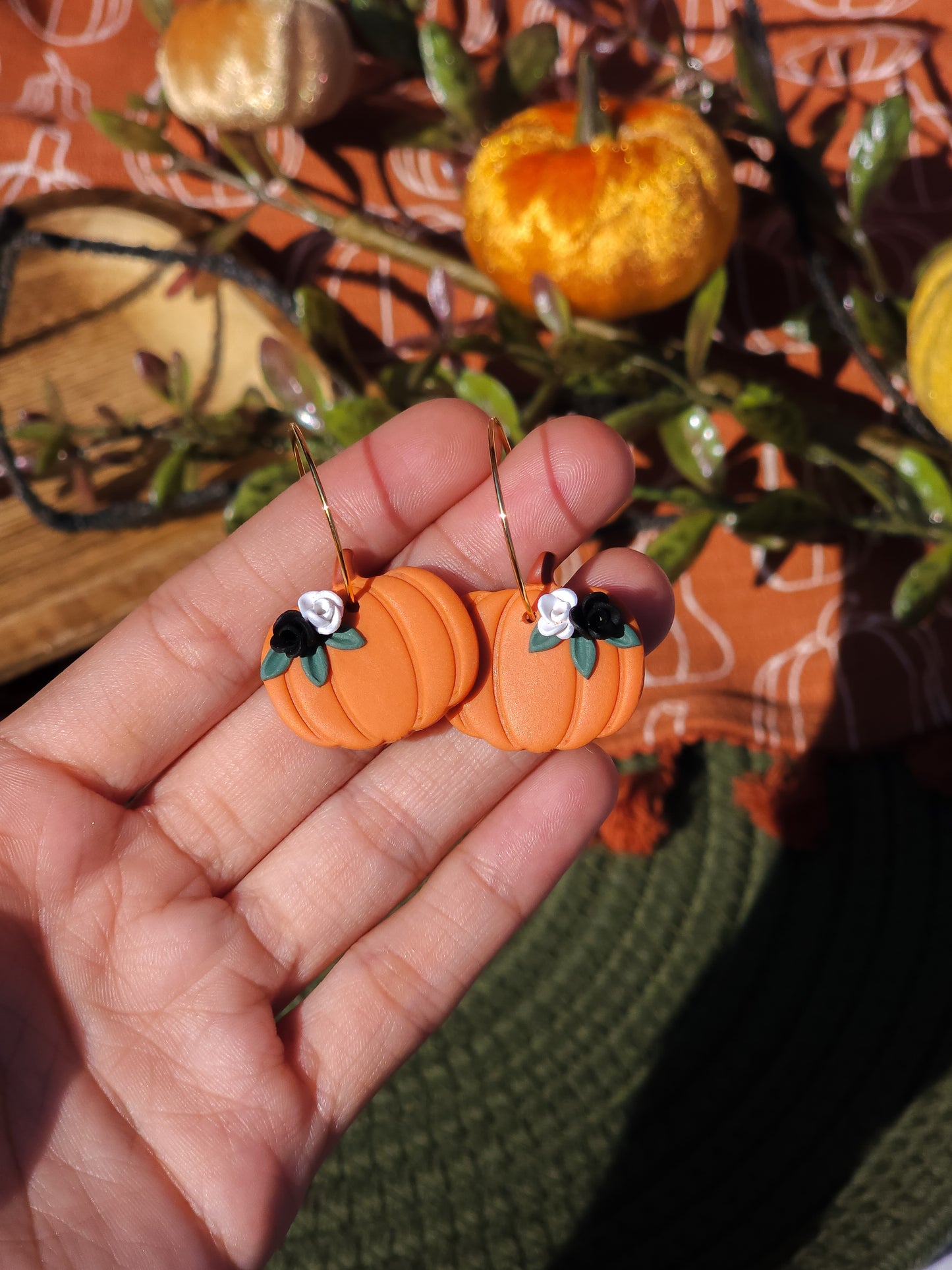 Floral Pumpkin Hoops