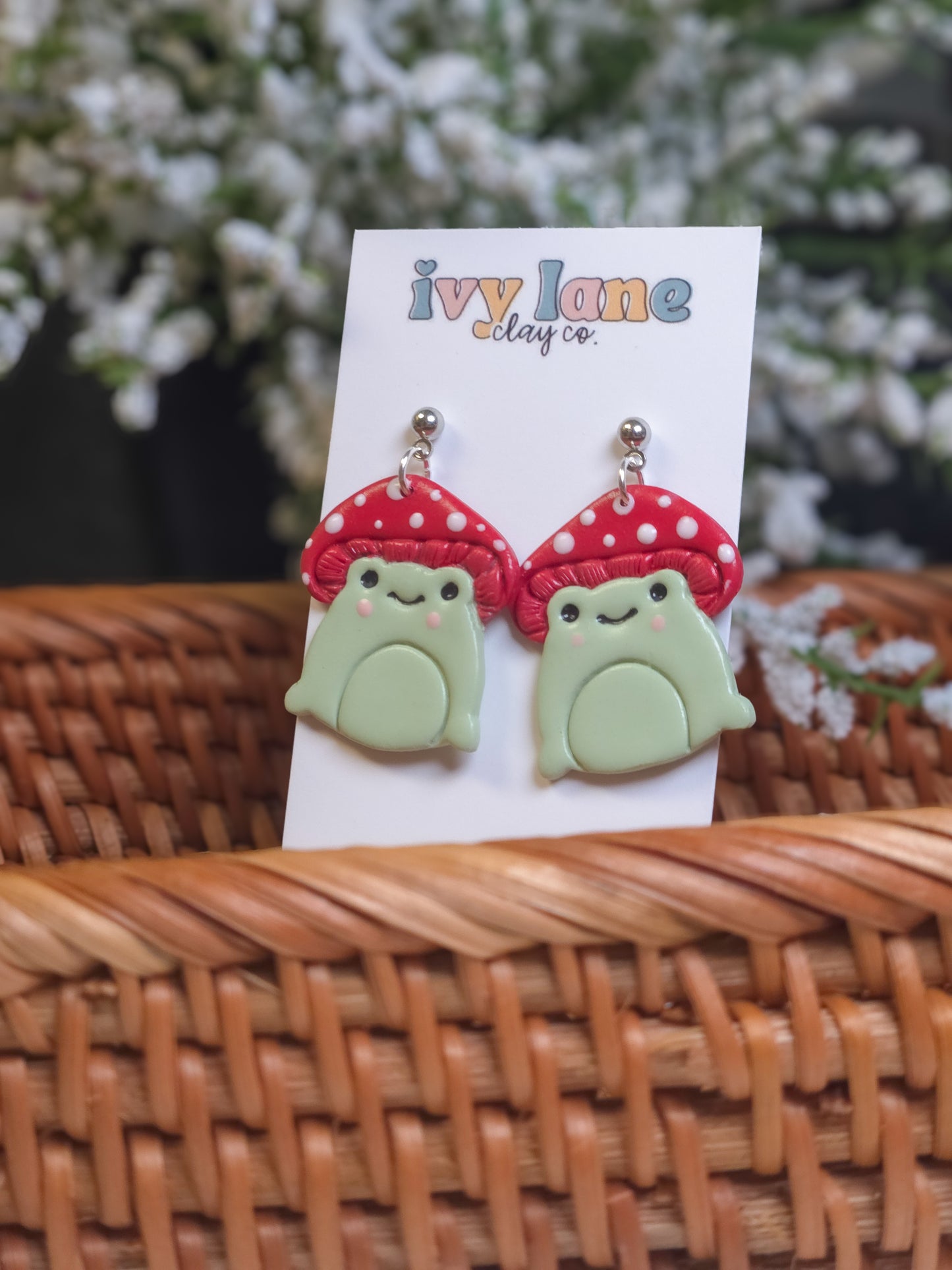 Mushroom Froggy Earrings