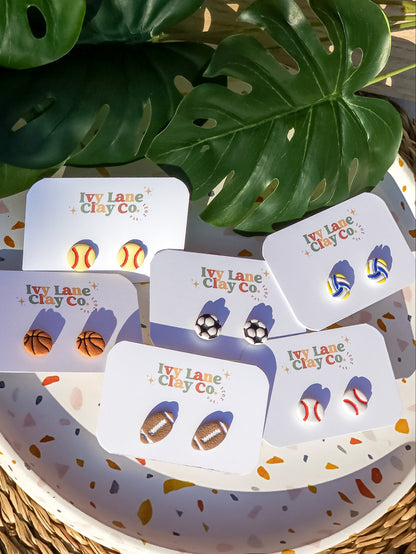 School Sports Stud Earrings