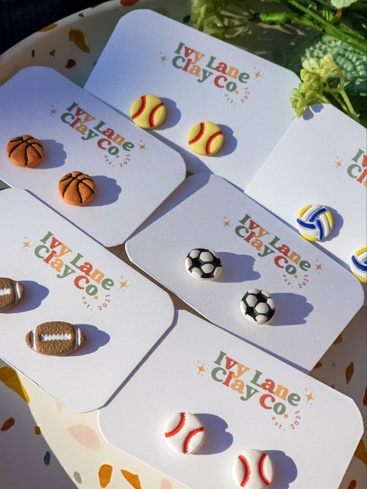 School Sports Stud Earrings
