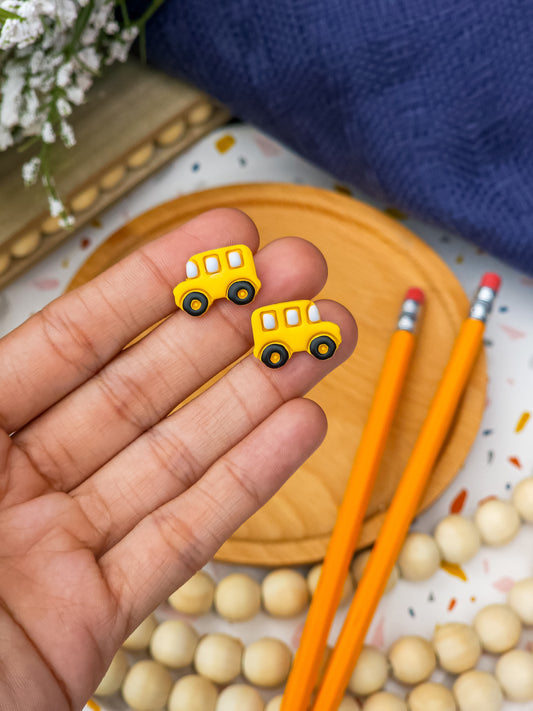 School Bus - Stud Earrings