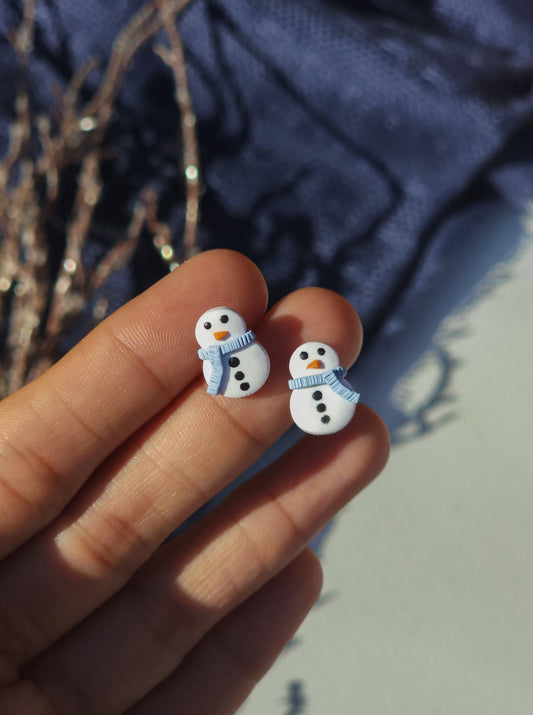 Little Snowmen - Stud Earrings