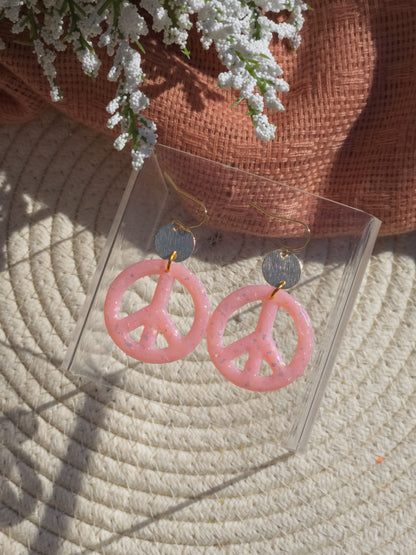 Opal Peace Sign Earrings