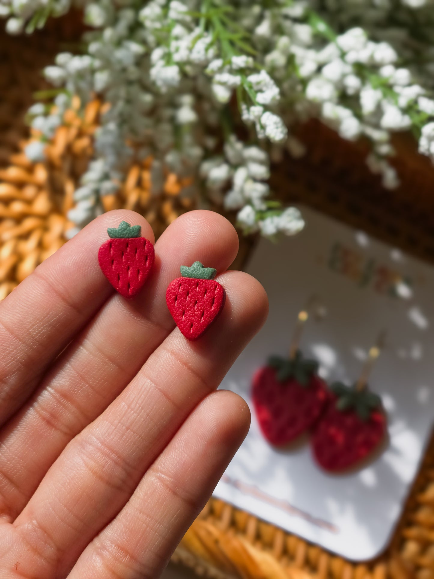 Sweet Strawberry Stud Earrings