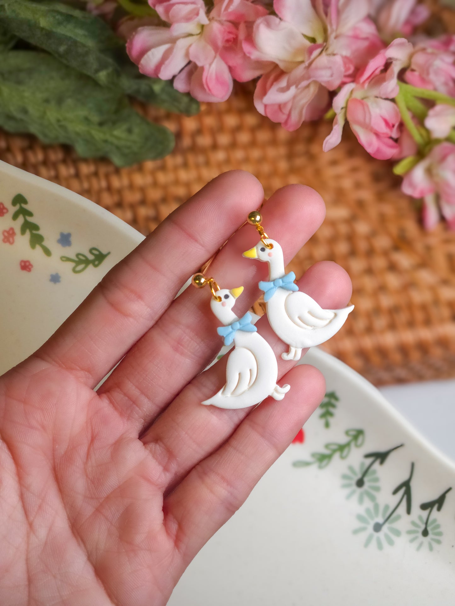 Vintage Goose Earrings