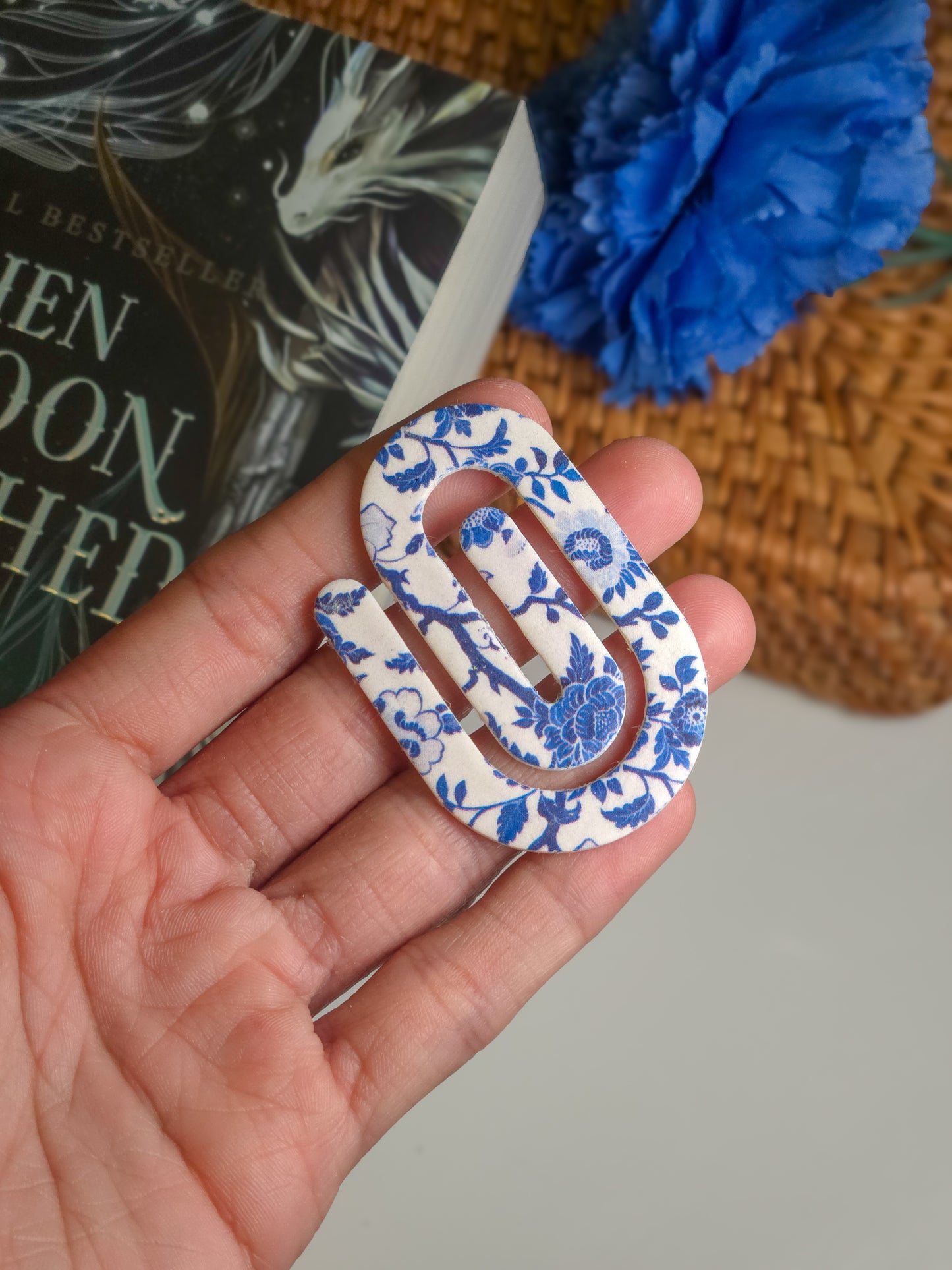 Paperclip Bookmark | Chinoiserie Pattern