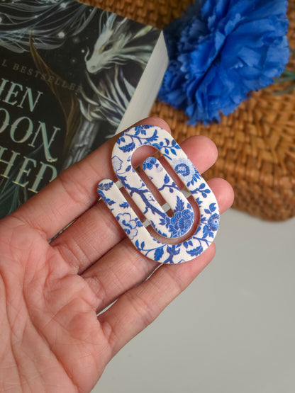 Paperclip Bookmark | Chinoiserie Pattern