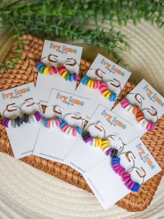 Pride Beaded Hoops