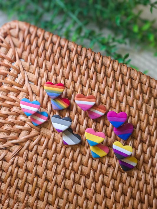 Pride Heart Stud Earrings