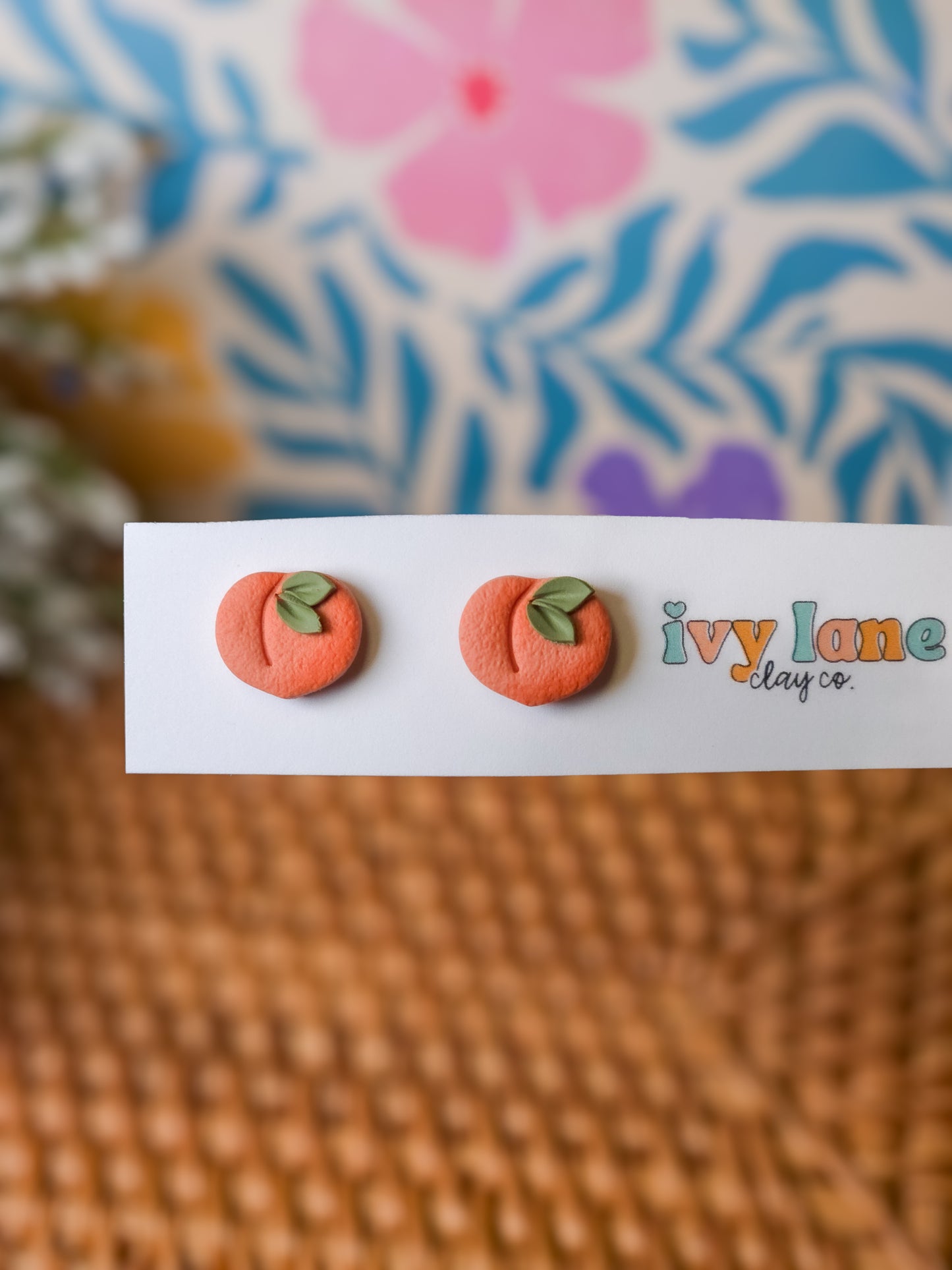 Sweet Peach Stud Earrings