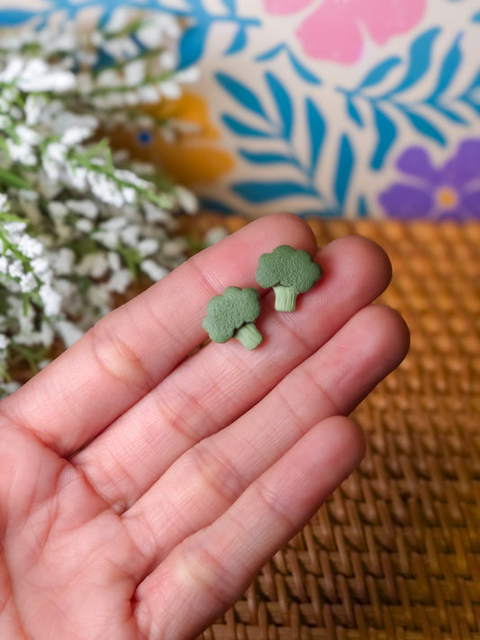 Broccoli Stud Earrings