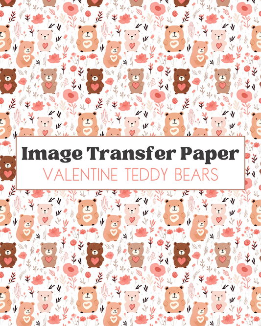 Valentine Teddy Bears - Transfer Sheet