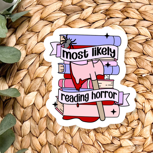 Most Likely Reading Horror | Waterproof Vinyl Sticker