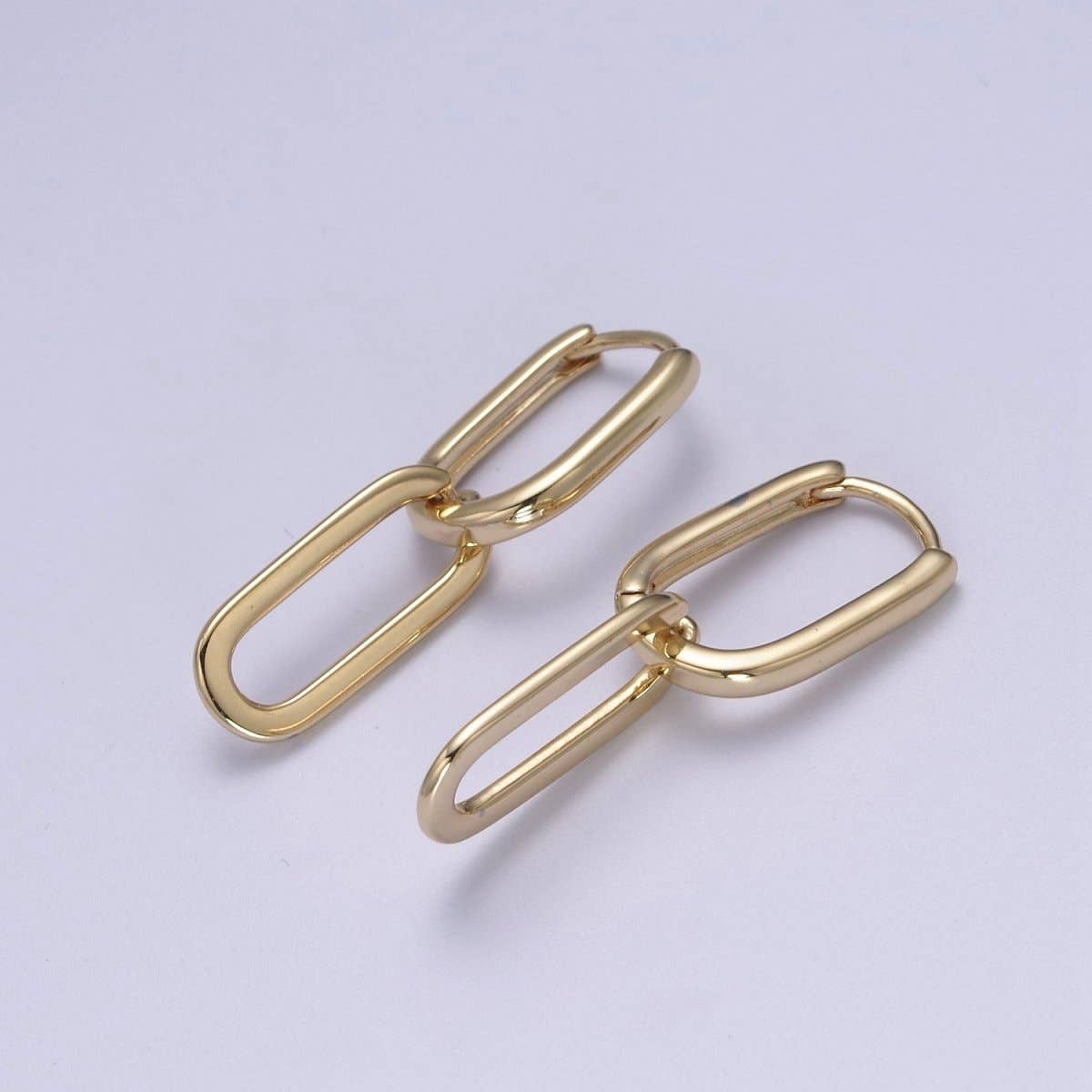 14K Gold Filled Oval Chain Link Huggies