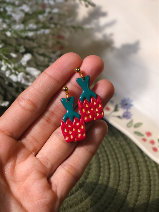 Strawberry "Grandma Candy" Earrings