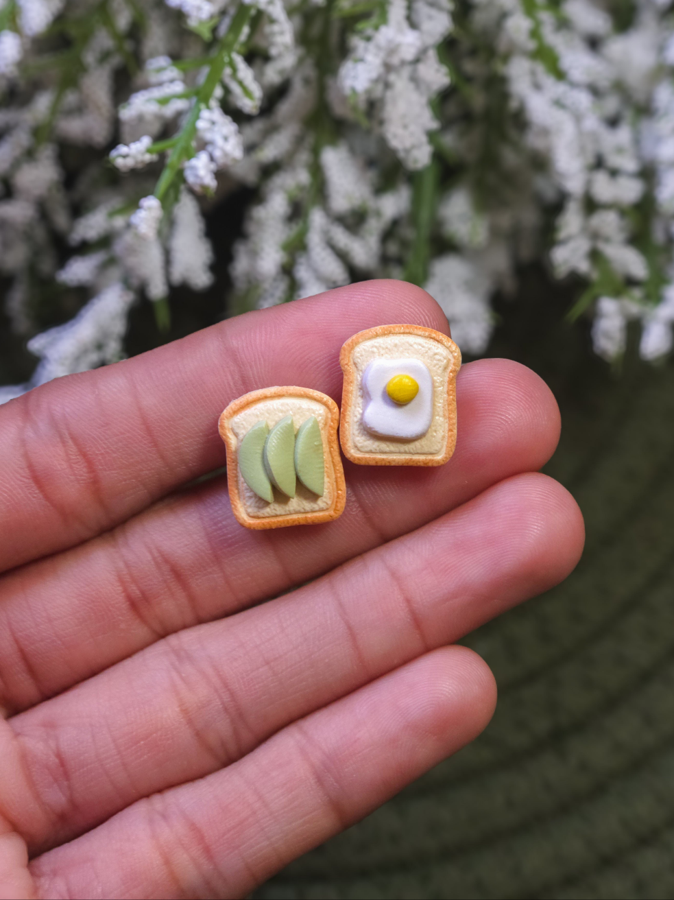 Avo & Egg Toast Stud Earrings