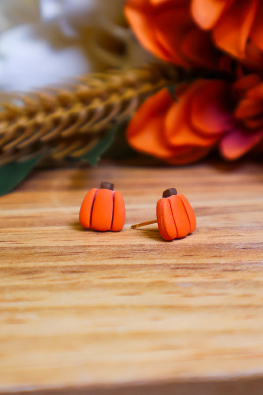 Pumpkin Stud Earrings