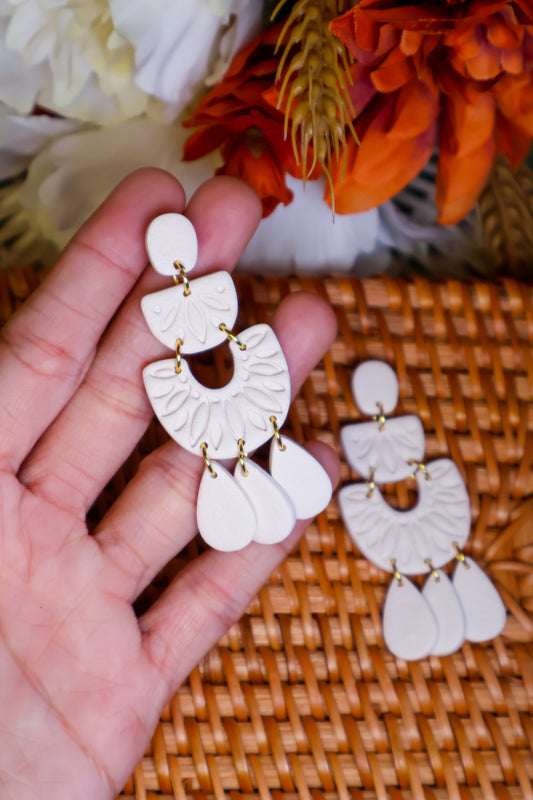 Elowen | Ivory Statement Dangles