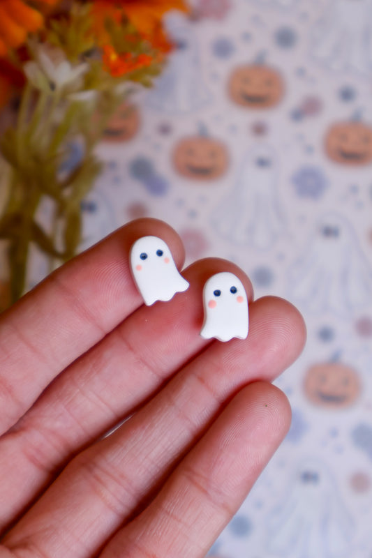 Blushing Ghost Stud Earrings
