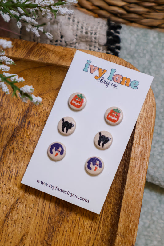 Halloween Cookie Stud Earrings