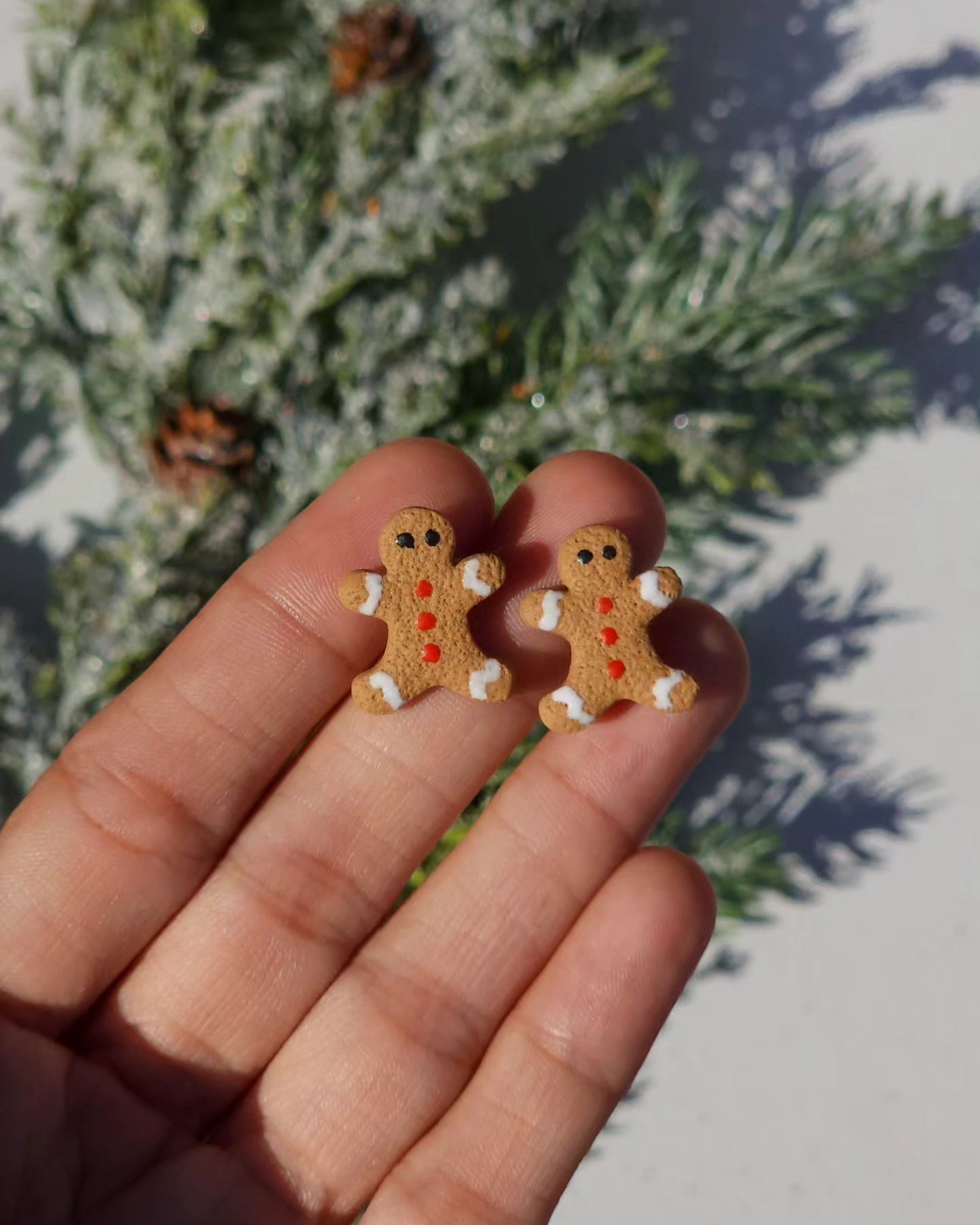 Gingerbread Men - Stud Earrings