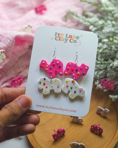 Frosted Animal Cookie Earrings