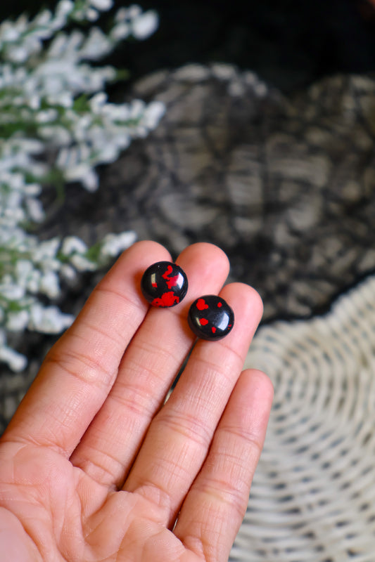 Blood Splatter Stud Earrings