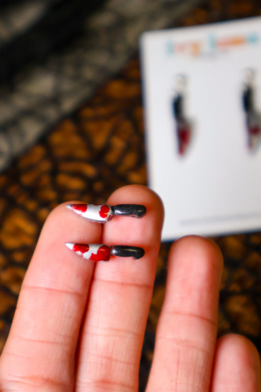 Slasher Knife Stud Earrings