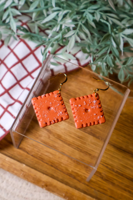 Cheese Cracker Earrings